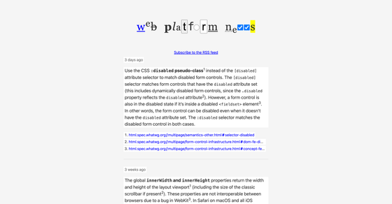 Cover thumbnail of "Web Platform News"