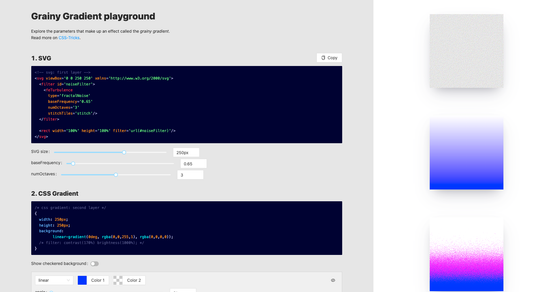 Cover thumbnail of "Grainy Gradients CSS"
