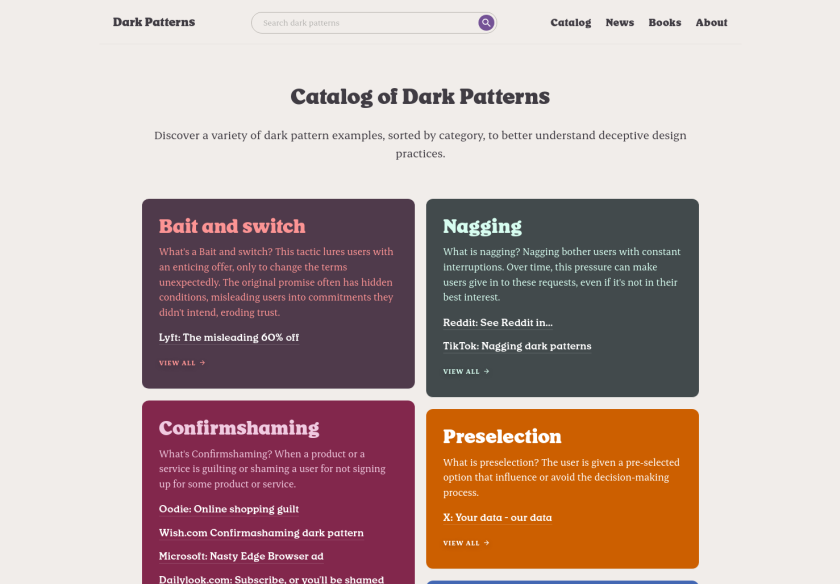Cover thumbnail of "Collection of Dark Patterns and Unethical Design"
