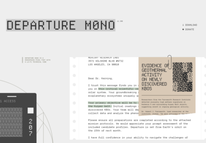 Cover thumbnail of "Departure Mono"