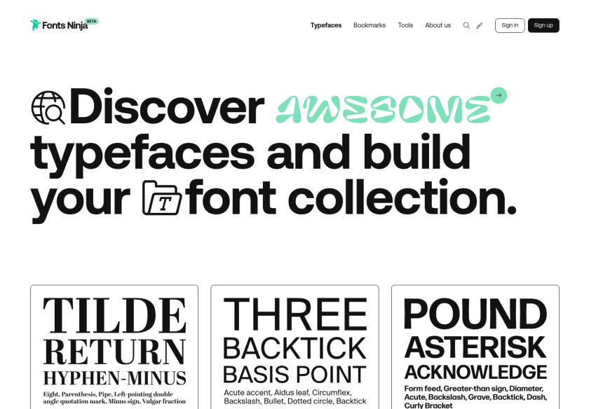 Cover thumbnail of "Discover, buy and download awesome fonts - Fonts Ninja"