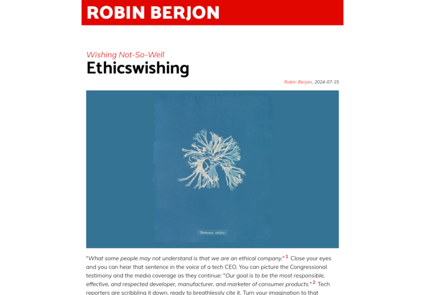 Cover thumbnail of "Ethicswishing"