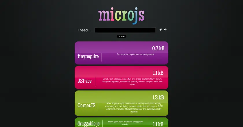 Cover thumbnail of "Microjs: Fantastic Micro-Frameworks and Micro-Libraries for Fun and Profit!"