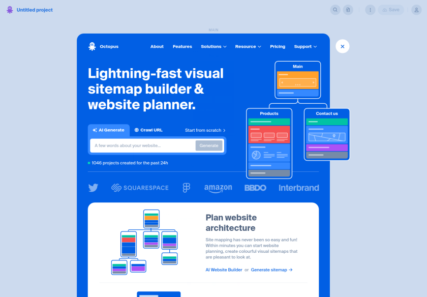 Cover thumbnail of "Octopus.do, Visual Sitemap Tool, Website Planner, Architecture"