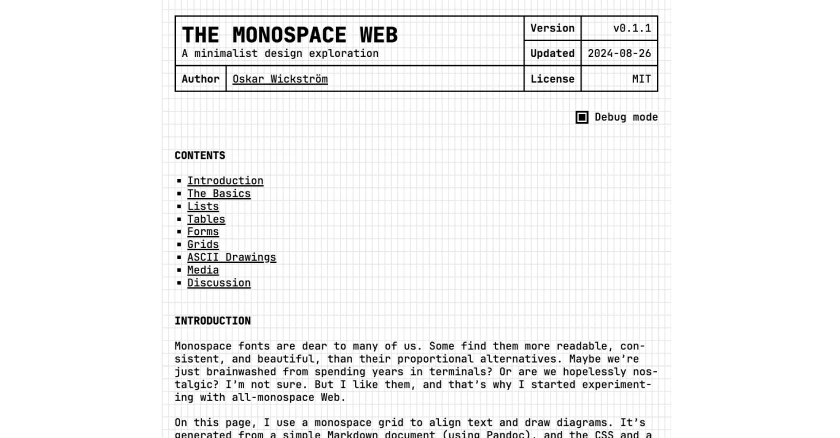 Cover thumbnail of "The Monospace Web"
