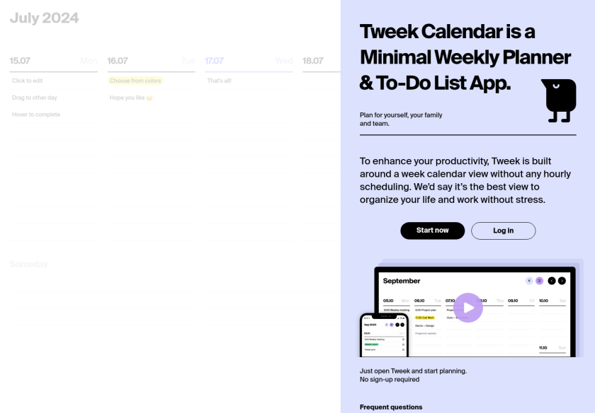 Cover thumbnail of "Tweek Calendar"
